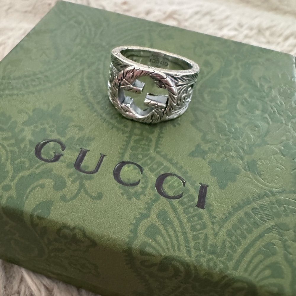 SALE !!!NWT Gucci Interlocking “G” Unisex‎ Ring - Picture 2 of 10